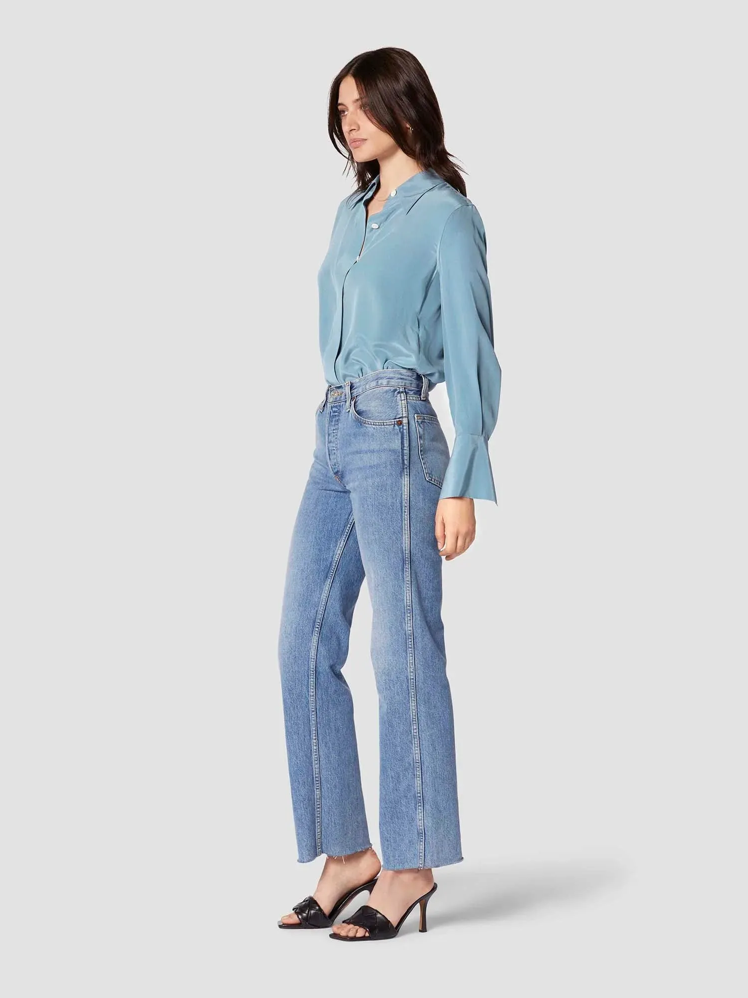 NoNothing | luxurious silk shirt in blue