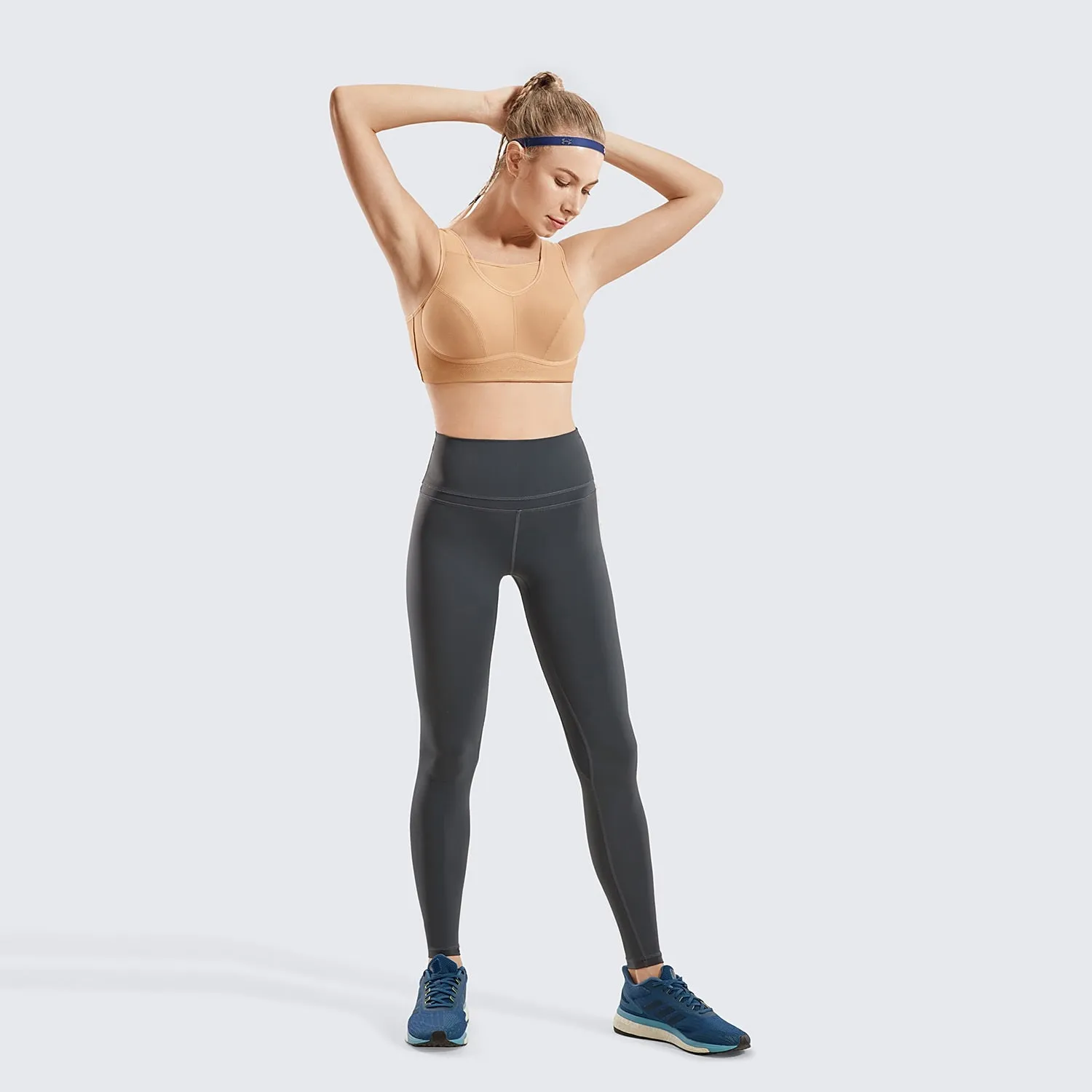 Plus size high impact bounce control non-padded wireless sports bra (Size 36/80-48/110, C-F)