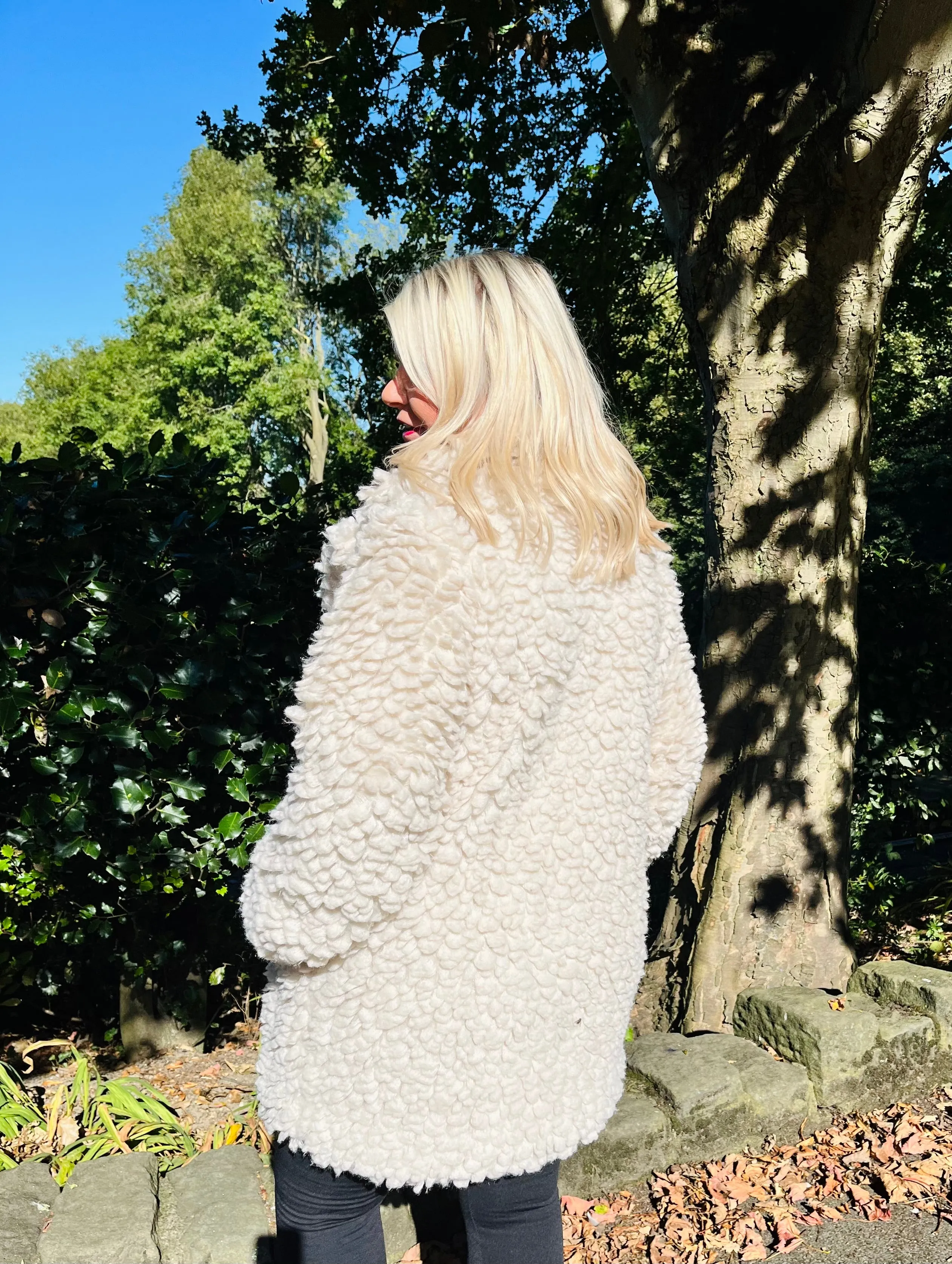 Snowdrop Shaggy Coat - Natural