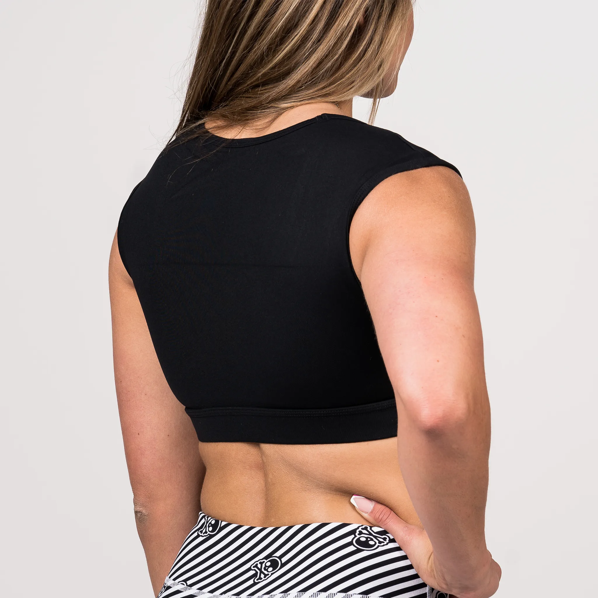 Sports Bra - Crop-Tee Sports Bra - Black