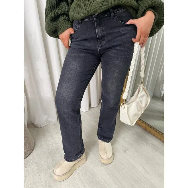 Straight Leg High Waist Jeans
