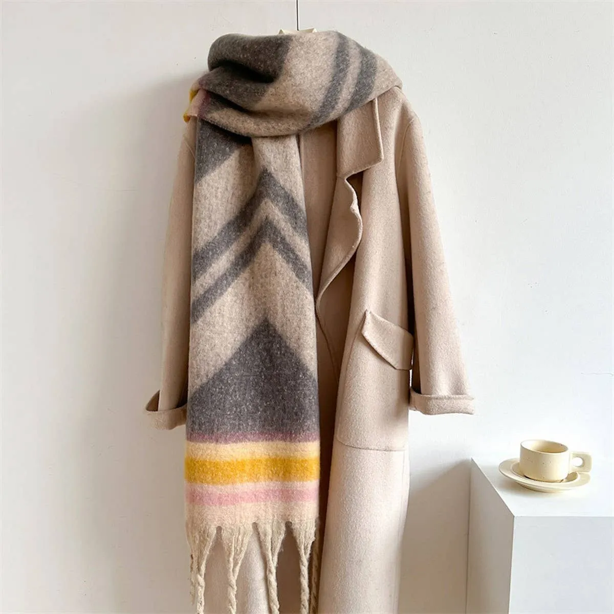 Striped Scarf - Red