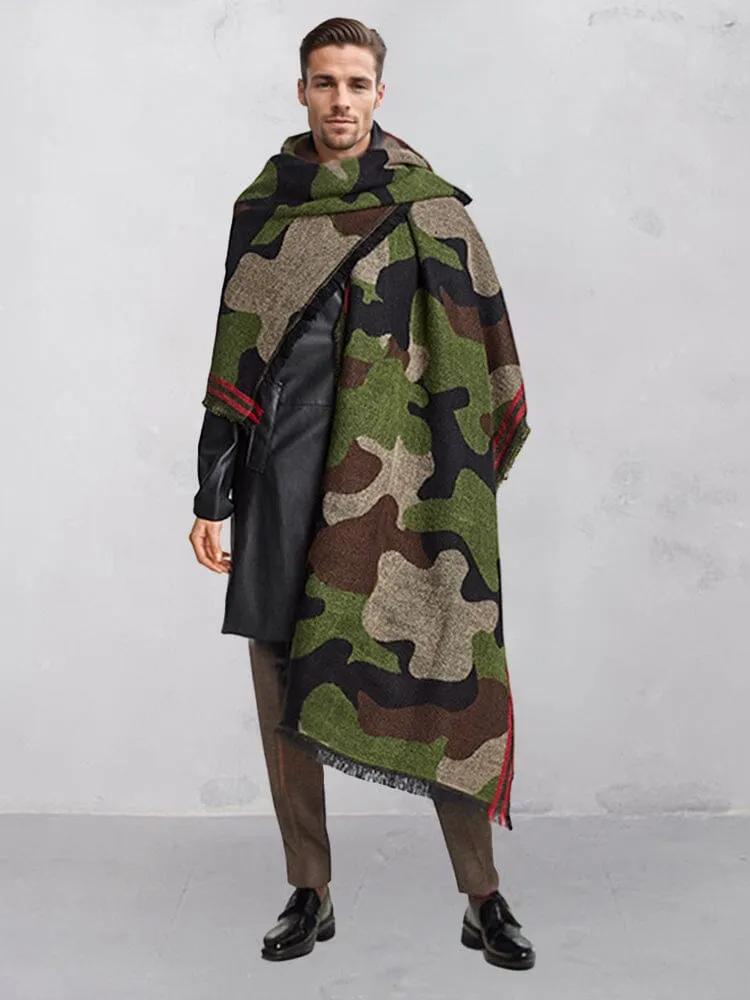 Stylish Soft Camo Shawl Scarf
