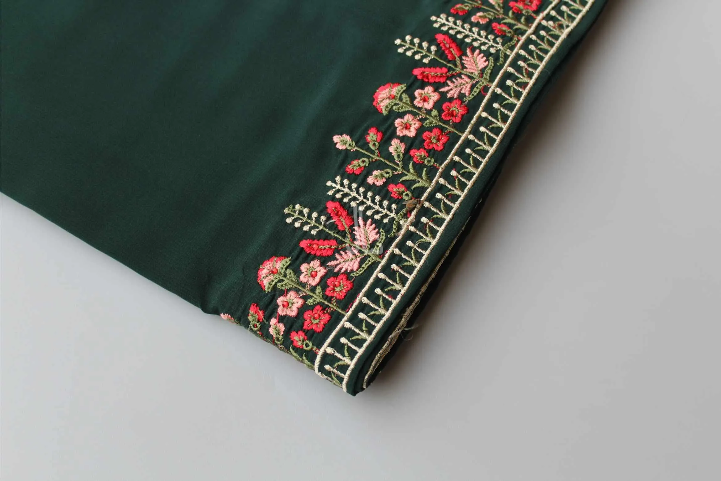 The Chic Embroidered Elegance - Green