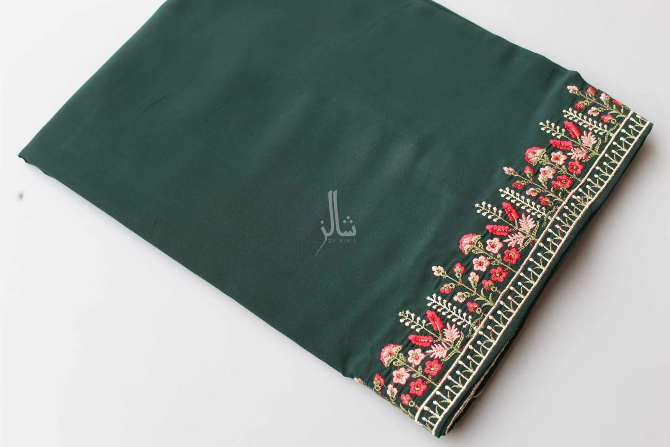 The Chic Embroidered Elegance - Green