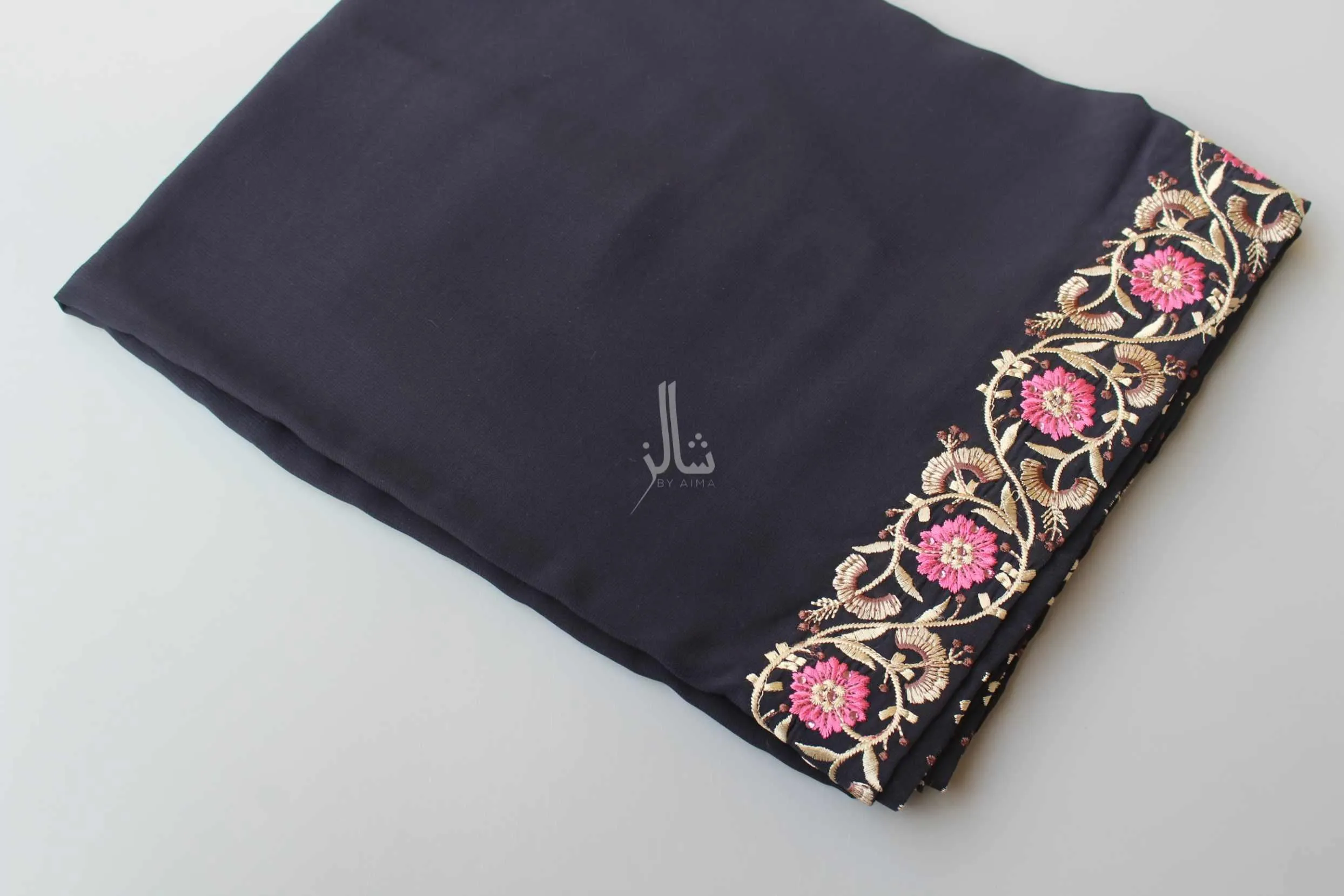 The Chic Embroidered Elegance - Navy