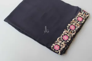 The Chic Embroidered Elegance - Navy