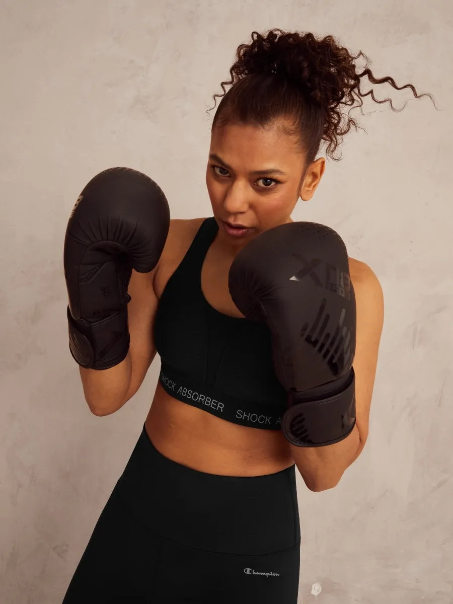 Ultimate Run Padded Sports Bra - Black/Silver